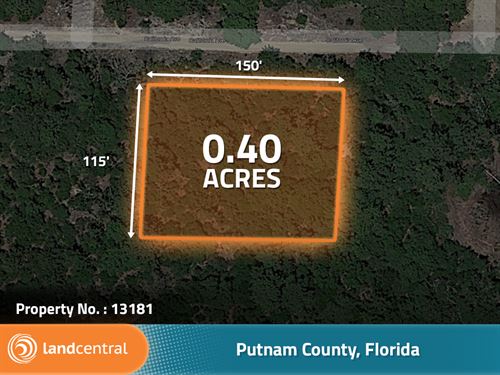 .40 Acre in Putnam County, FL : Putnam Hall : Putnam County : Florida