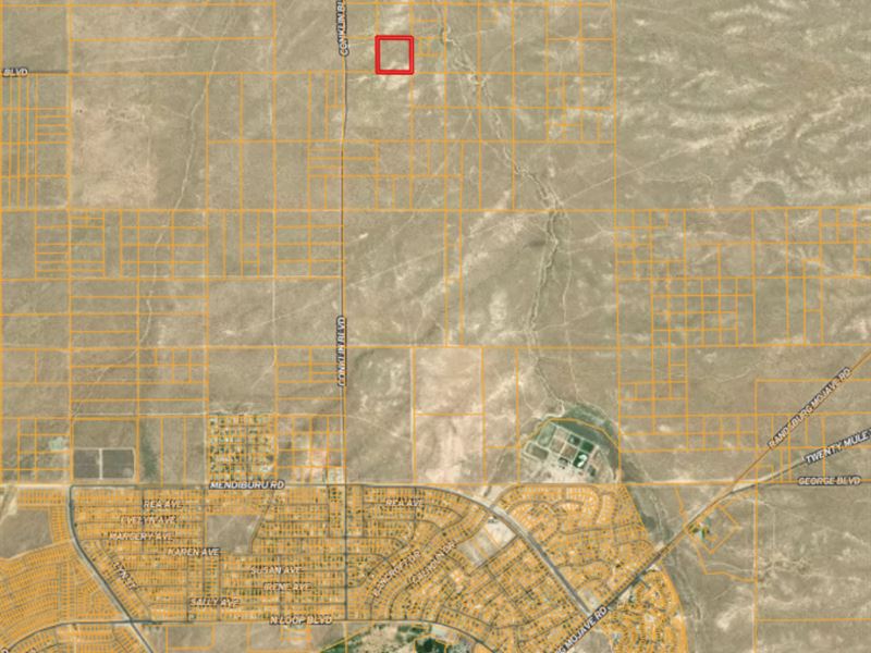 9.9 Acre Lot in California City, CA : California City : Kern County : California