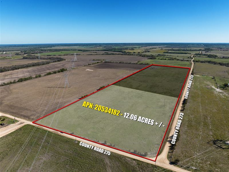 Own 12.06 Acre Ranchette in TX : Cameron : Milam County : Texas