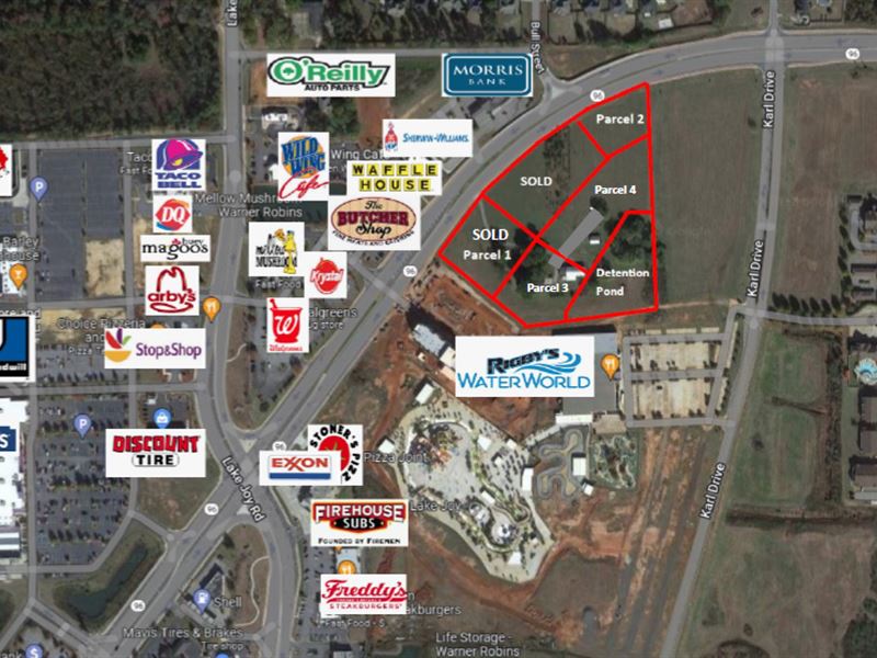 1.09 Acre Commercial Lot Available : Warner Robins : Houston County : Georgia