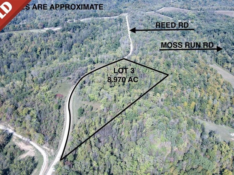 Moss Run Rd Lot 3, 8 Acres, Washi : Marietta : Washington County : Ohio