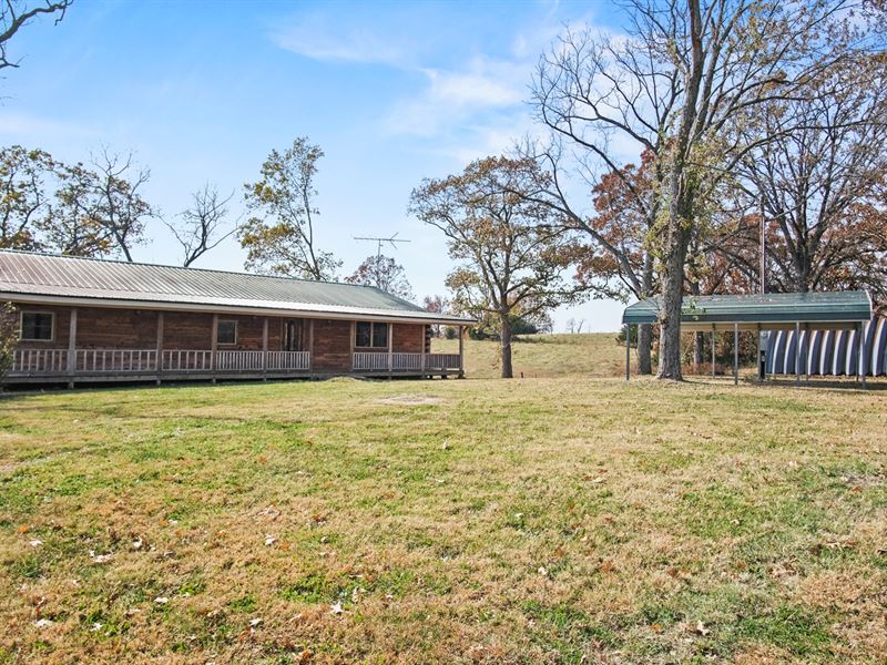 Mini Farm with Log Cabin in MO : West Plains : Howell County : Missouri