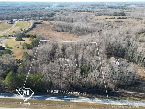 5.57 +/- Acre Tract in Woodruff, SC : Woodruff : Spartanburg County : South Carolina