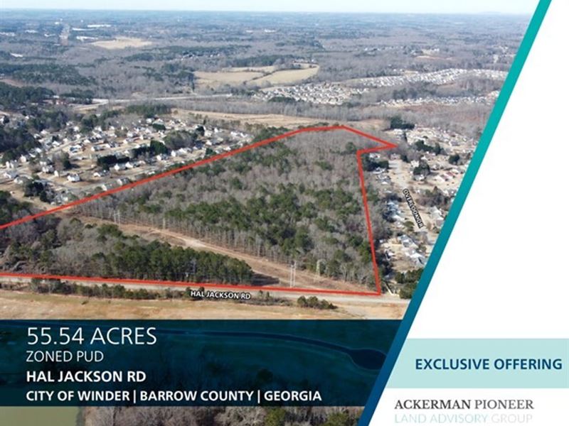 55.54 Acres, Hal Jackson Rd : Winder : Barrow County : Georgia