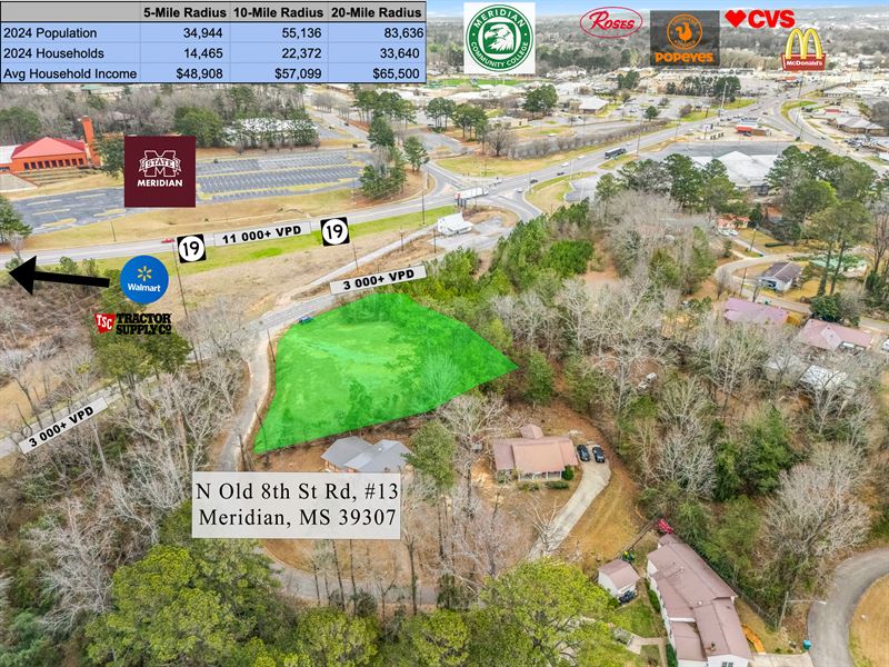 College Adjacent Land, Mississippi : Meridian : Lauderdale County : Mississippi