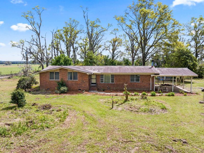 Classic Mid-Century Brick Home : Jennings : Hamilton County : Florida