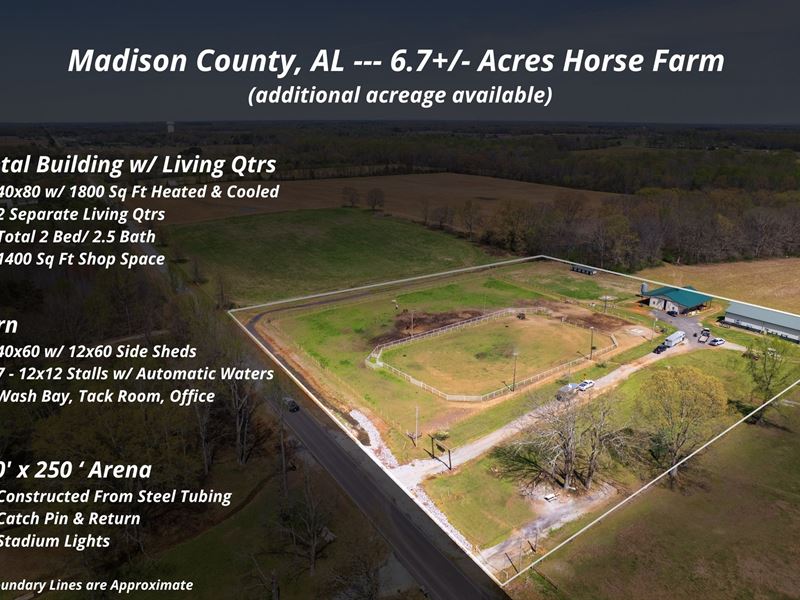 Madison County Equestrian Farm : Toney : Madison County : Alabama