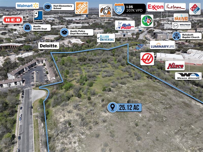 25.12 Acres, Austin TX Land : Austin : Travis County : Texas