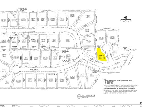 Olde Towne Subdivision Lot 37 : Pontotoc : Mississippi