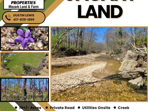 Nice & Private 10 Acres : Fordland : Webster County : Missouri