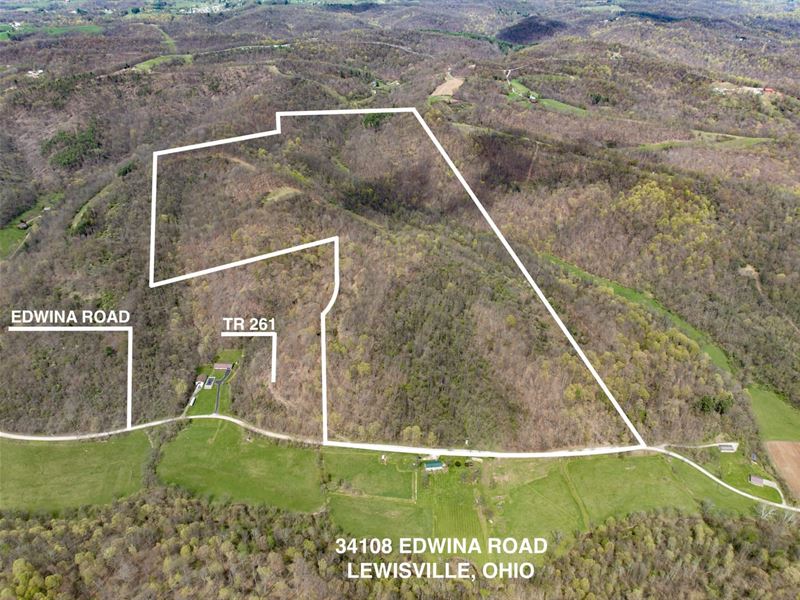 Edwina Rd, 134 Acres, Monroe Coun : Lewisville : Monroe County : Ohio
