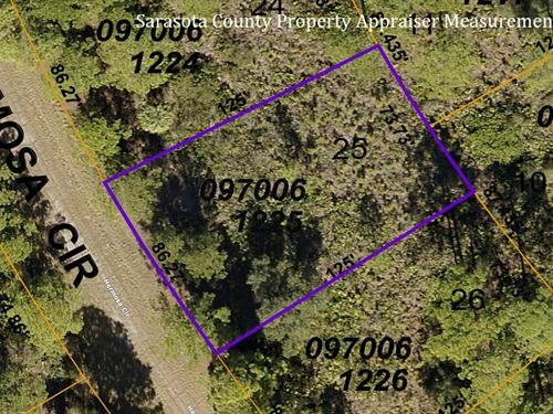 Quiet North Port Neighborhood Lot : North Port : Sarasota County : Florida