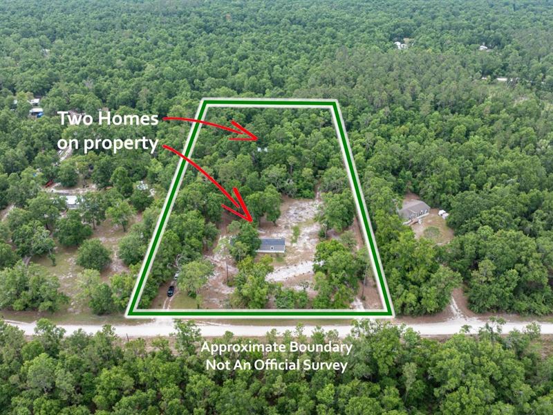 Two Homes On Four Acres : O'brien : Suwannee County : Florida