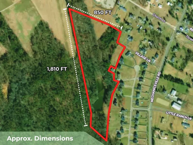 18.5 Acres in Md, No HOA : Mechanicsville : Saint Mary's County : Maryland