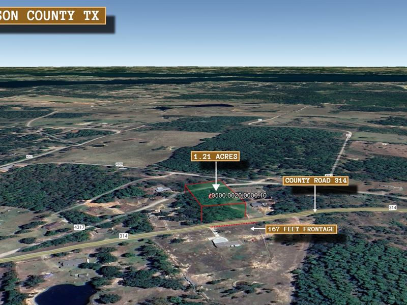 1.21 Acres in Larue, $550 a Month : Larue : Henderson County : Texas