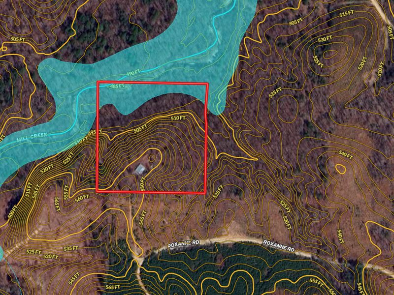 10 Acres with Creek and Views : Fountain Lake : Garland County : Arkansas