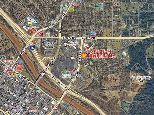 Land Lots for Sale, 1.39 Ac Total : Macon : Bibb County : Georgia