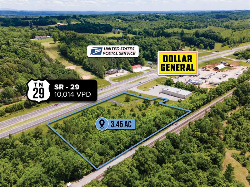 3.45 Acre Parcel, 10K Vpd : Evensville : Rhea County : Tennessee