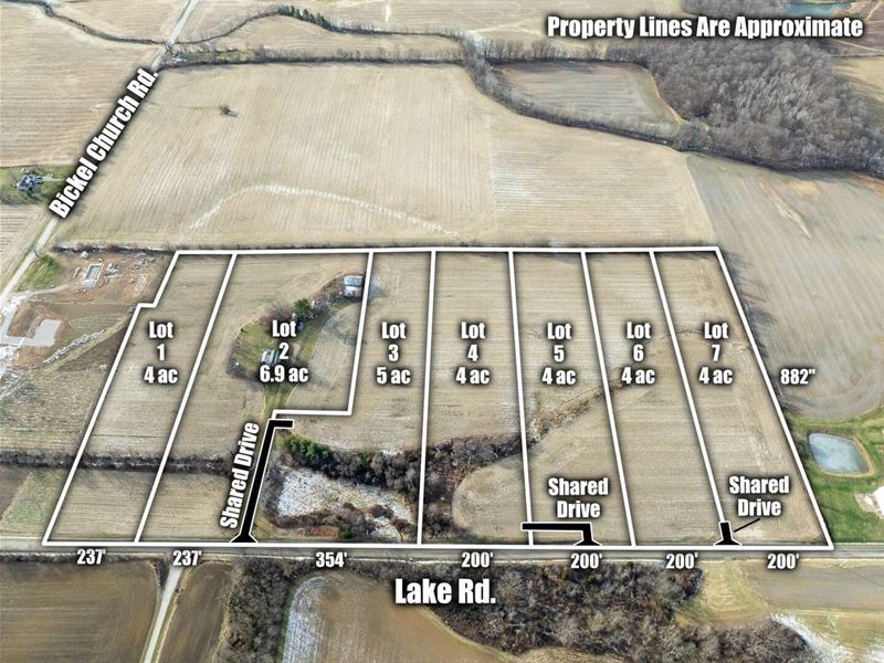 Lake Rd, 4 Acres : Millersport : Fairfield County : Ohio