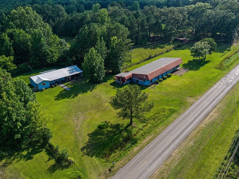 House, Restaurant, Barber Shop : Prairie : Monroe County : Mississippi