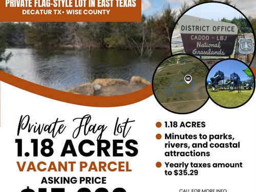 Private Flag-Style Lot : Royse : Wise County : Texas