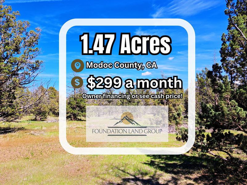 Your Off-Grid Retreat Starts Here : Alturas : Modoc County : California