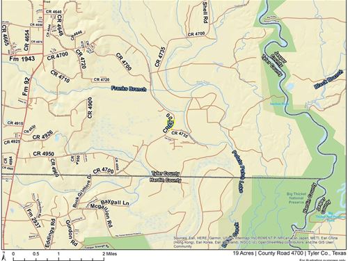 19 Acres, County Road 4700 : Fred : Tyler County : Texas