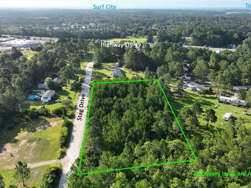 2.09 Acres Utilities Nearby in Hamp : Hampstead : Pender County : North Carolina
