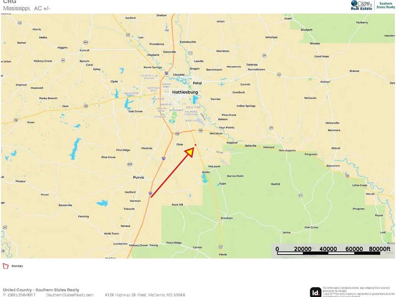 11 Acre Homesite for Sale in Forres : Hattiesburg : Forrest County : Mississippi