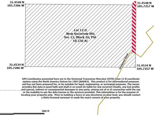 Eye-Catching 10.5-Acre Parcel El : Fort Hancock : Hudspeth County : Texas