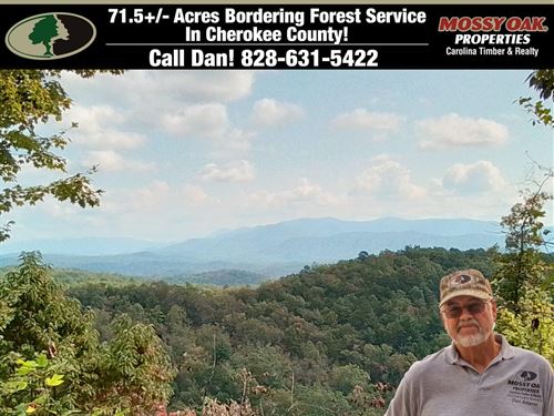 71.55 Acres Bordering U.S. Fores : Murphy : Cherokee County : North Carolina