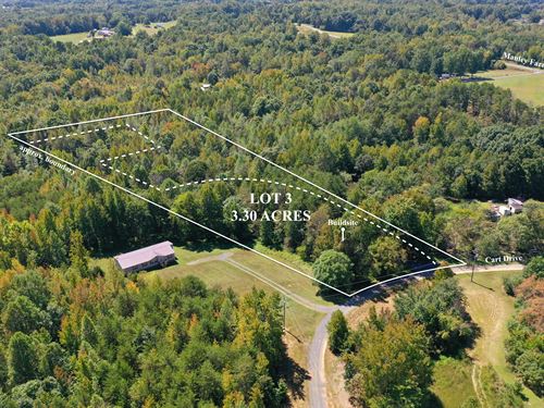 3.3 Acres Wooded Land with Creek : Reidsville : Rockingham County : North Carolina