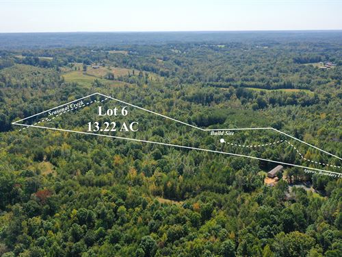 13.22 Acres with Creek, Homesite : Reidsville : Rockingham County : North Carolina