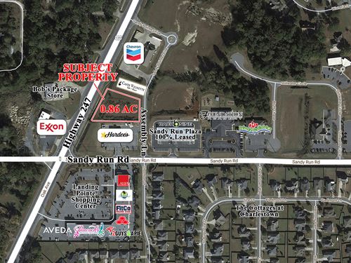 .86 Acre Prime Commercial Lot : Bonaire : Houston County : Georgia