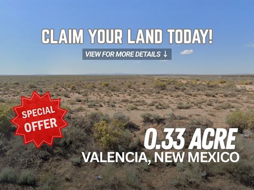 New Mexico Desert Starter Lot : Los Lunas : Valencia County : New Mexico