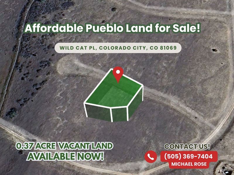 .37 Acre Lot in Colorado City : Colorado City : Pueblo County : Colorado