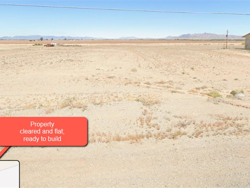 Cleared 3.5 Acre Lot in Cibola Step : Cibola : La Paz County : Arizona