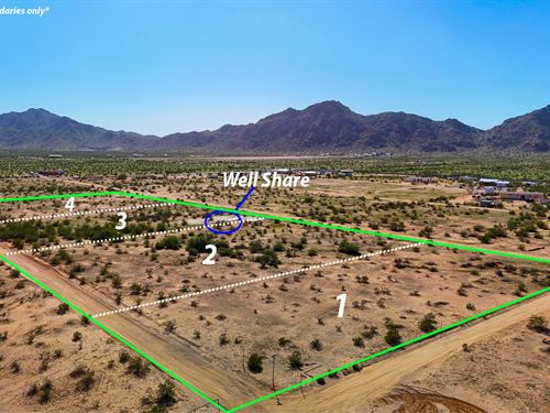 4 Lots with Well Share and Electric : Maricopa : Pinal County : Arizona