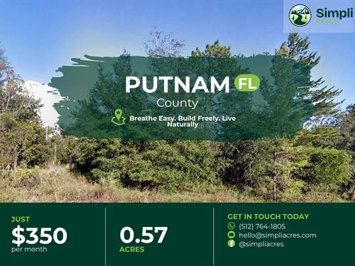 Your Private 0.57 Acres in Florida : Interlachen : Putnam County : Florida