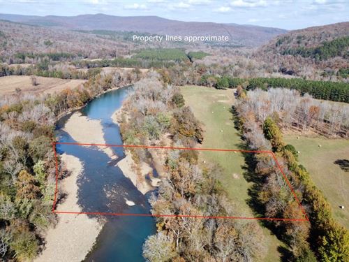 Mulberry Riverfront 3 Acre Lot : Ozark : Franklin County : Arkansas