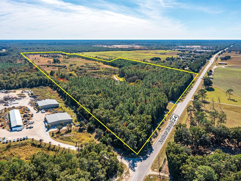 Archer 122 Acre Land Opportunity : Archer : Alachua County : Florida