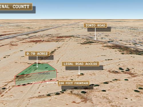 .7 Acre in Eloy, $375/Mo : Eloy : Pinal County : Arizona
