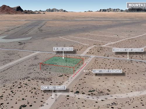 .83 Acre in Dateland, $200/Mo : Dateland : Yuma County : Arizona