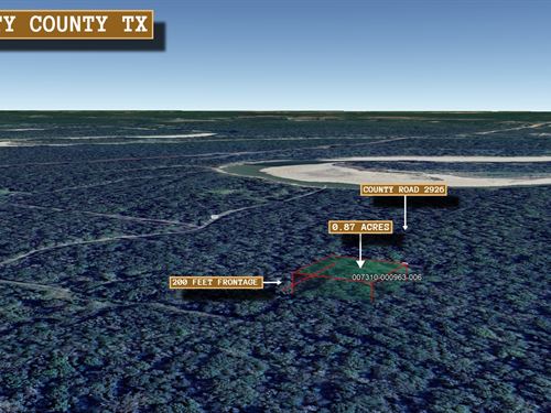 .87 Acre in Cleveland, $350/Mo : Cleveland : Liberty County : Texas