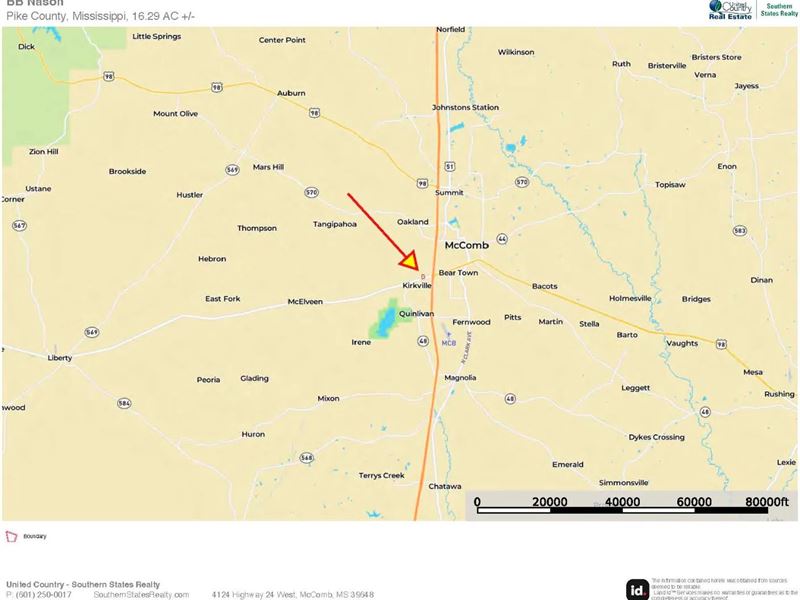 Commercial Acreage for Sale on Hwy : McComb : Pike County : Mississippi