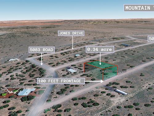 .34 Acre Getaway, $175/Mo : Concho : Apache County : Arizona