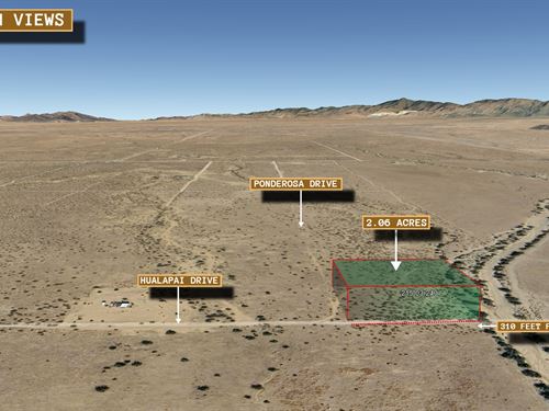 2.06 Acre, Dramatic Mountain View : Golden Valley : Mohave County : Arizona