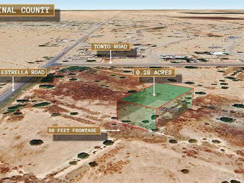 .28 Acre in Eloy, $275/Mo : Eloy : Pinal County : Arizona