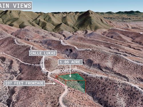 1.86 Acre in Rio Rico, $175/Mo : Rio Rico : Santa Cruz County : Arizona