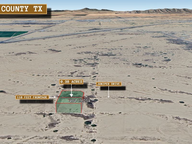 .38 Acre Corner Lot, Mtn Views : Eloy : Pinal County : Arizona